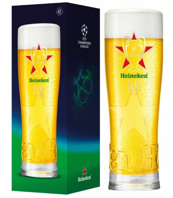 Heineken Uefa Champions League Glass 25cl in  Gift Box