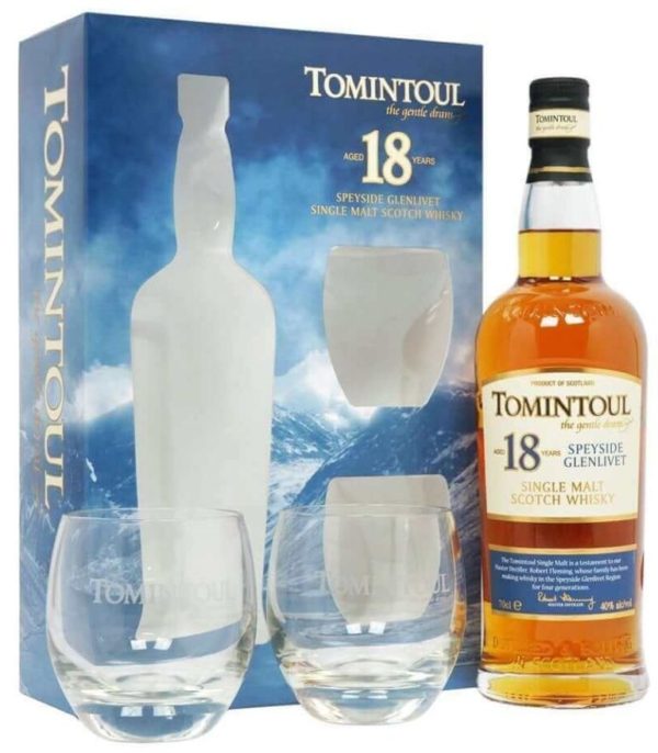 Tomintoul Single Malt Whisky 18Yrs 70cl With 2 Glasses