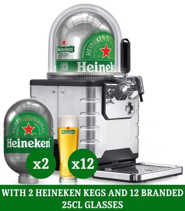 BLADE Machine Starter Pack including 2 Heineken Kegs + 12 Heineken Glasses