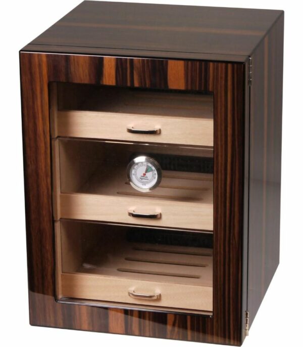 Cigar Humidor Vertical Cabinet Walnut x100 cigars