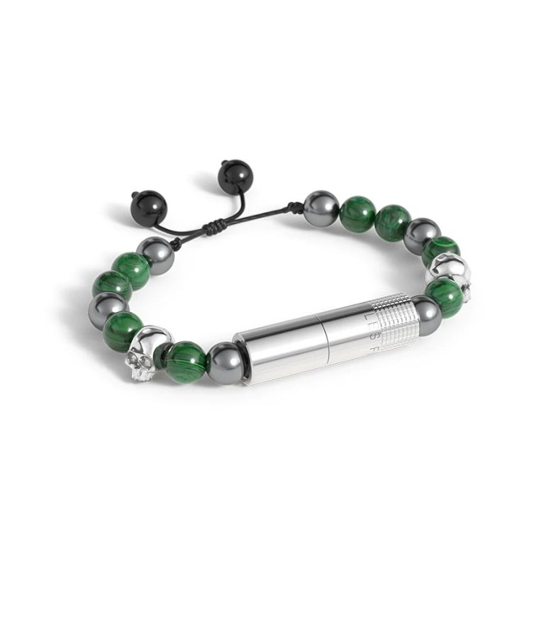 Les Fines Lames Verde Cobre Skull Punch Bracelet