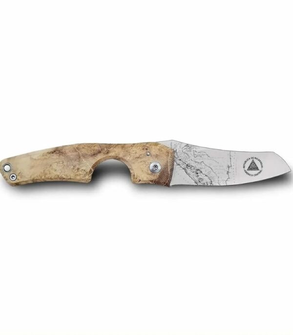 Les Fines Lames Compass Nicaragua Acacia Burl Knife
