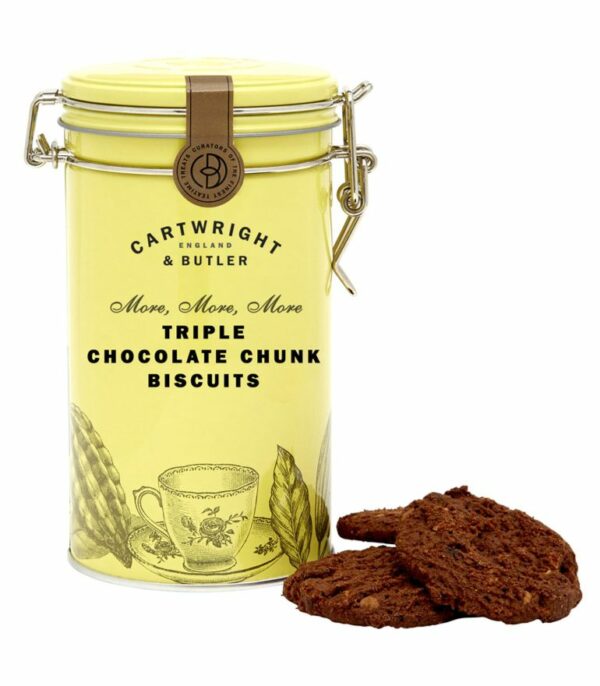 Cartwright and Butler Triple Chocolate Chunk Biscuit in Tin 200g
