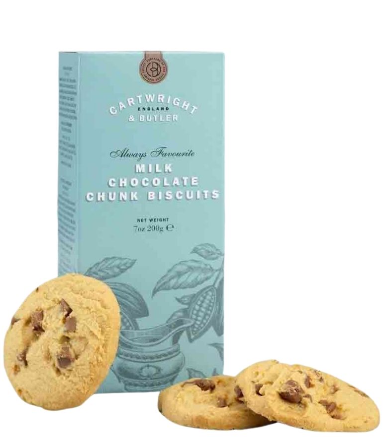 Cartwright and Butler Milk Chocolate Chunk Biscuits in Carton Box 200g