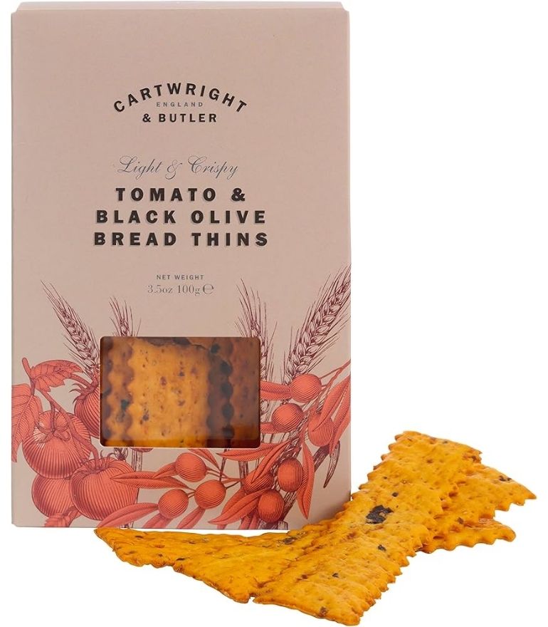 Cartwright and Butler Tomato and Black Olive Bread Thins 100g
