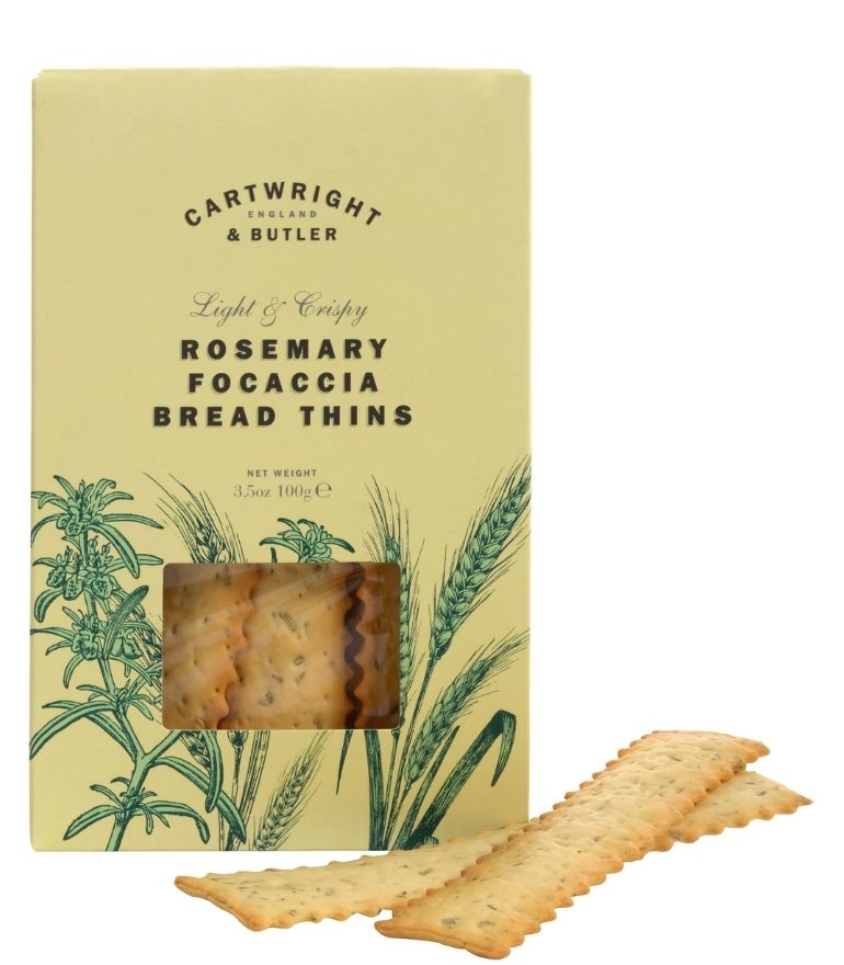 Cartwright and Butler Rosemary Focaccia Bread Thins 100g