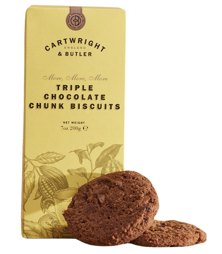 Cartwright and Butler Triple Choc Chunk Biscuits In Carton 200g