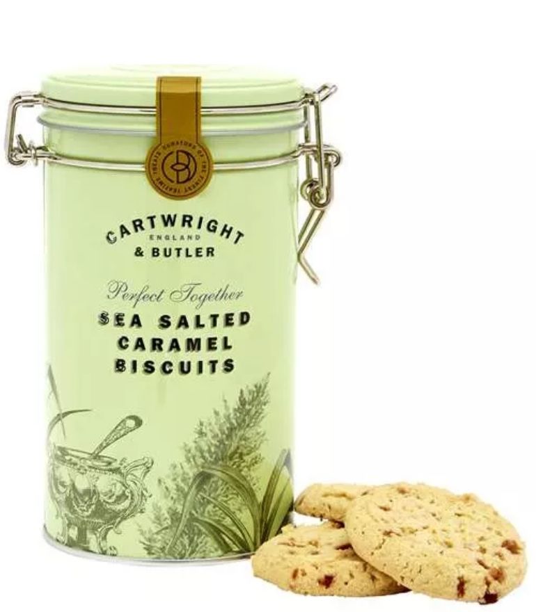 Cartwright and Butler Salted Caramel Biscuits in Tin 200g