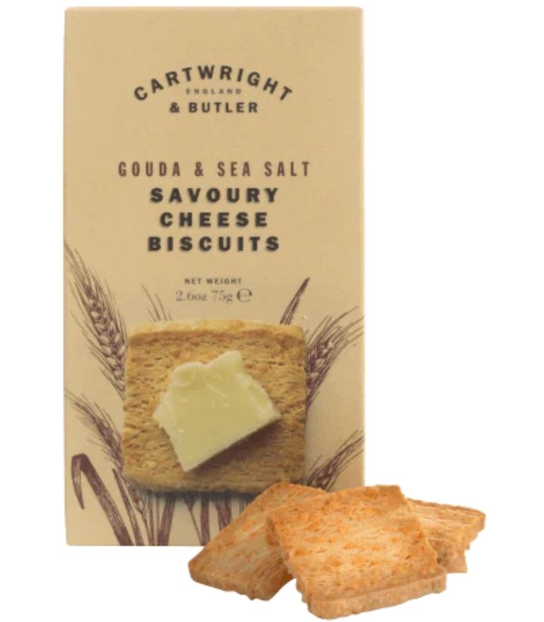Cartwright and Butler Gouda & Sea Salt Savoury Cheese Biscuits 75g