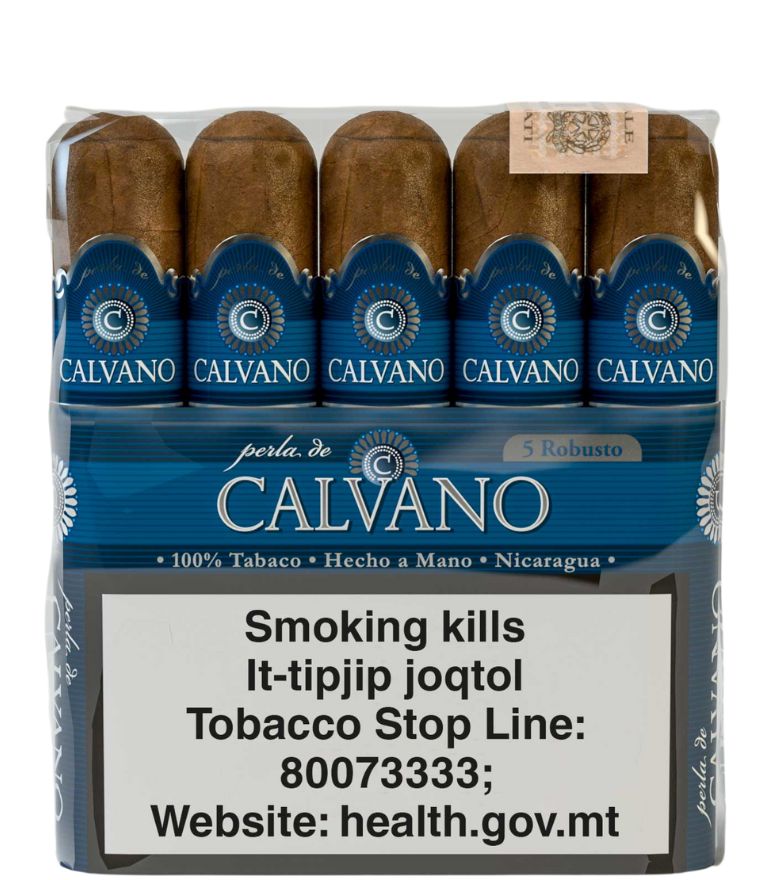Perla D Calvano Robustos (1 pack of 5 cigars)