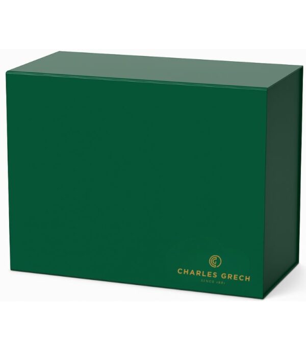 Large Charles Grech Green Gift Box with Magnetic Close