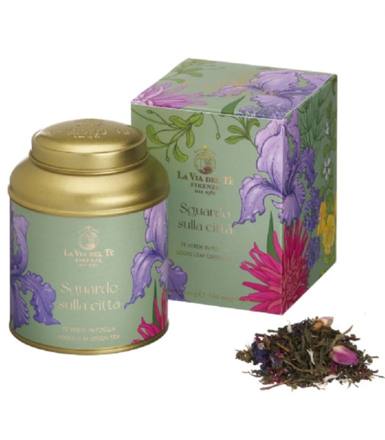 La Via Del Te Sguardo Sulla Citta Loose leaf green tea in Tin 100g