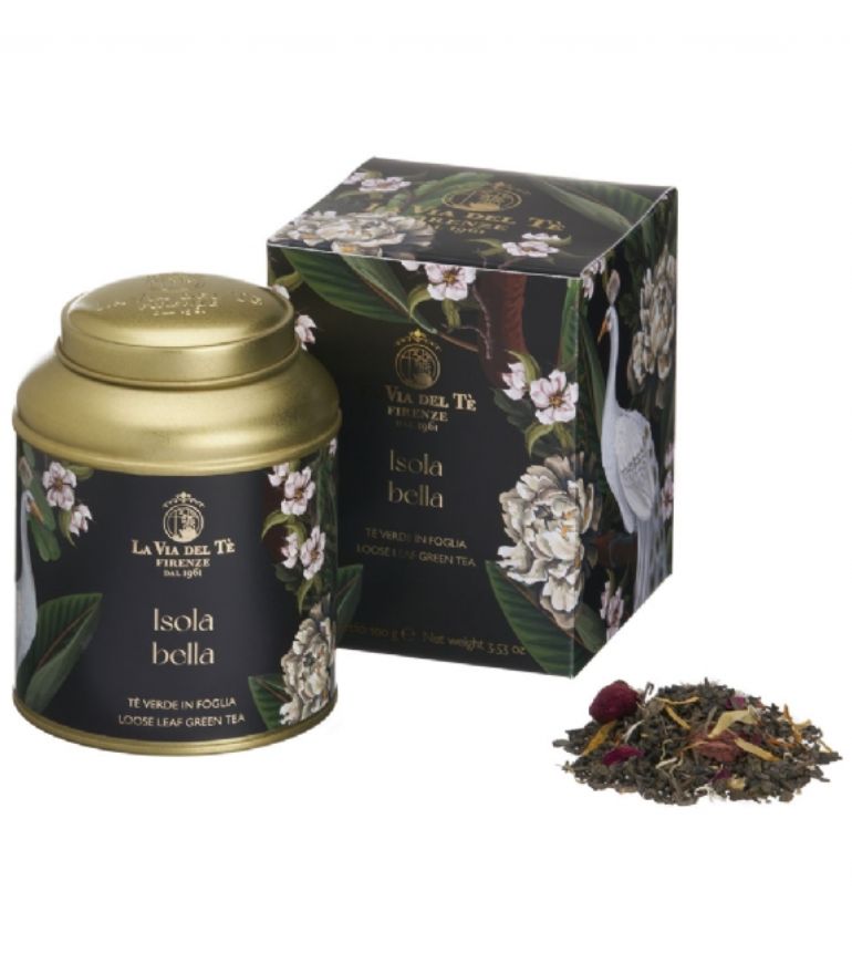 La Via Del Te Isola Bella Loose leaf green tea in Tin 100g