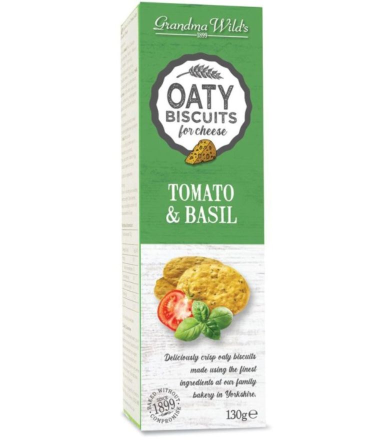 Grandma Wild's Tomato and Basil Oaty Biscuits 130g