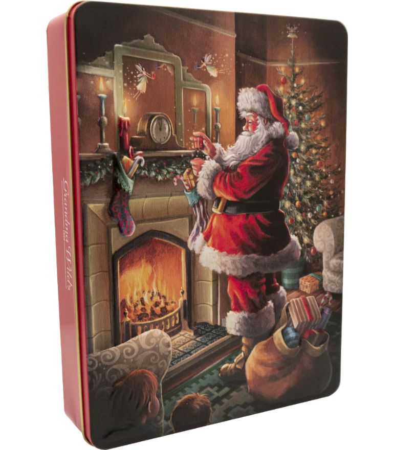 Grandma Wild's Assorted Biscuits Santa By The Fire Tin 400g
