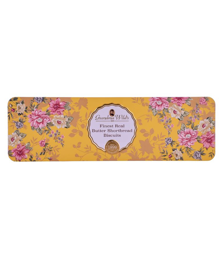 Grandma Wild's Butter Shortbread Biscuits Victorian Yellow Tin 150g