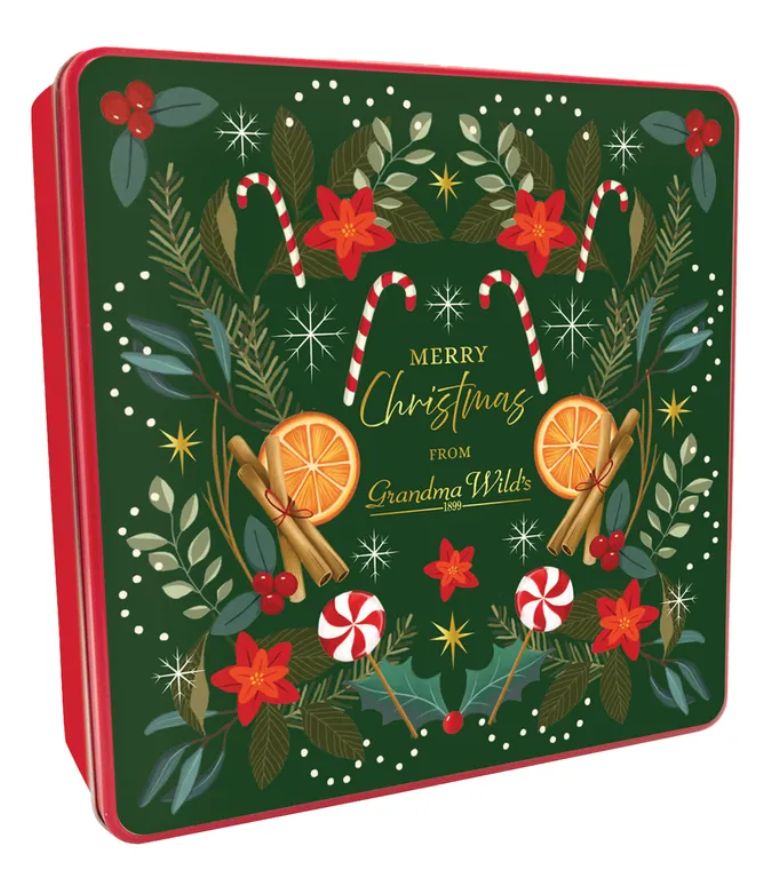 Grandma Wild's Candycane Tin 400g