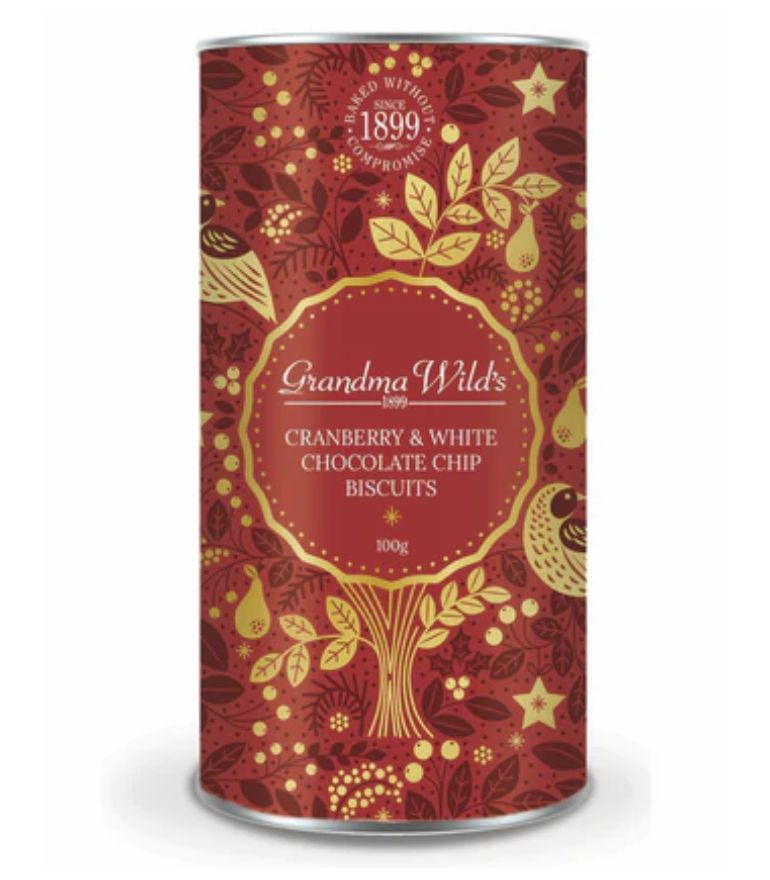Grandma Wild's Cranberry and White Chocolate Chip Red Tube 100g