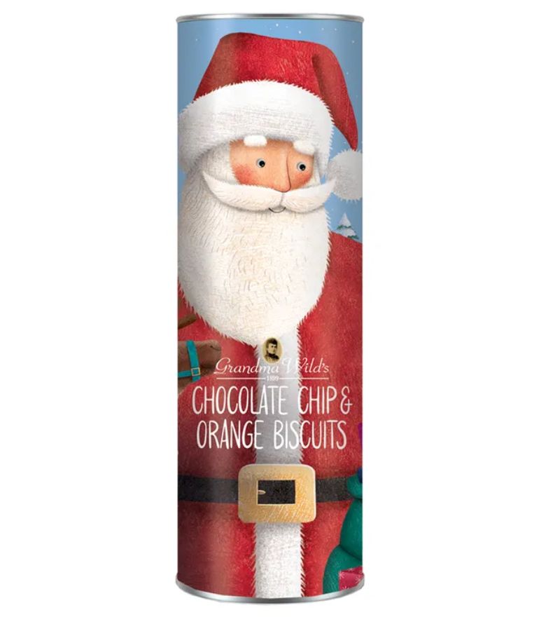 Grandma Wild's Biscuits Giant Santa Reindeer Tube 200g