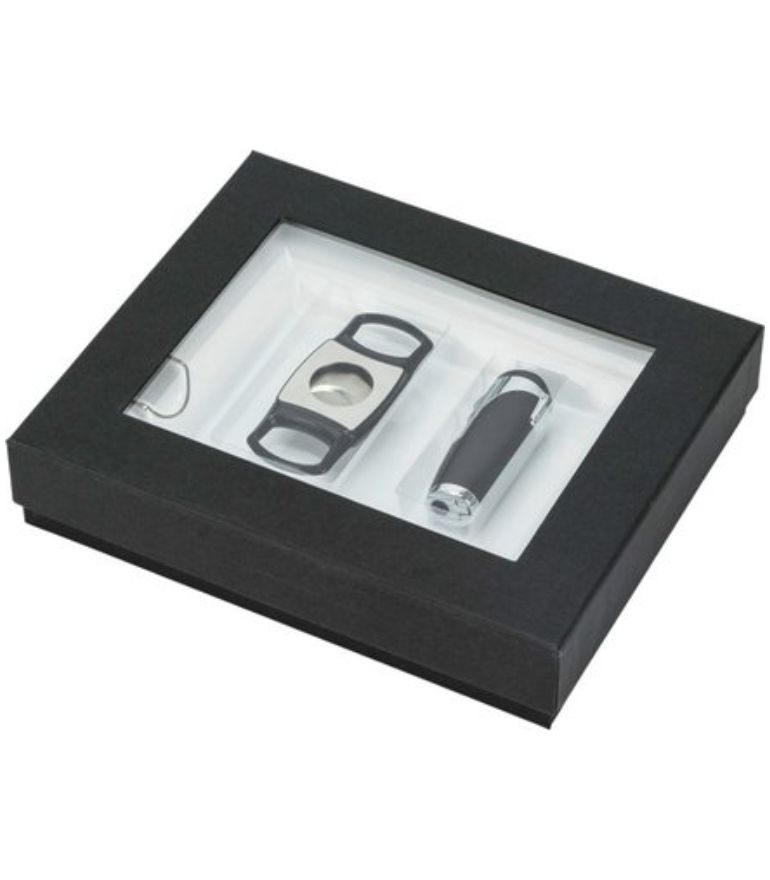 Classic Cigar Set: Ashtray/ Jet Lighter/ Cigar Cutter