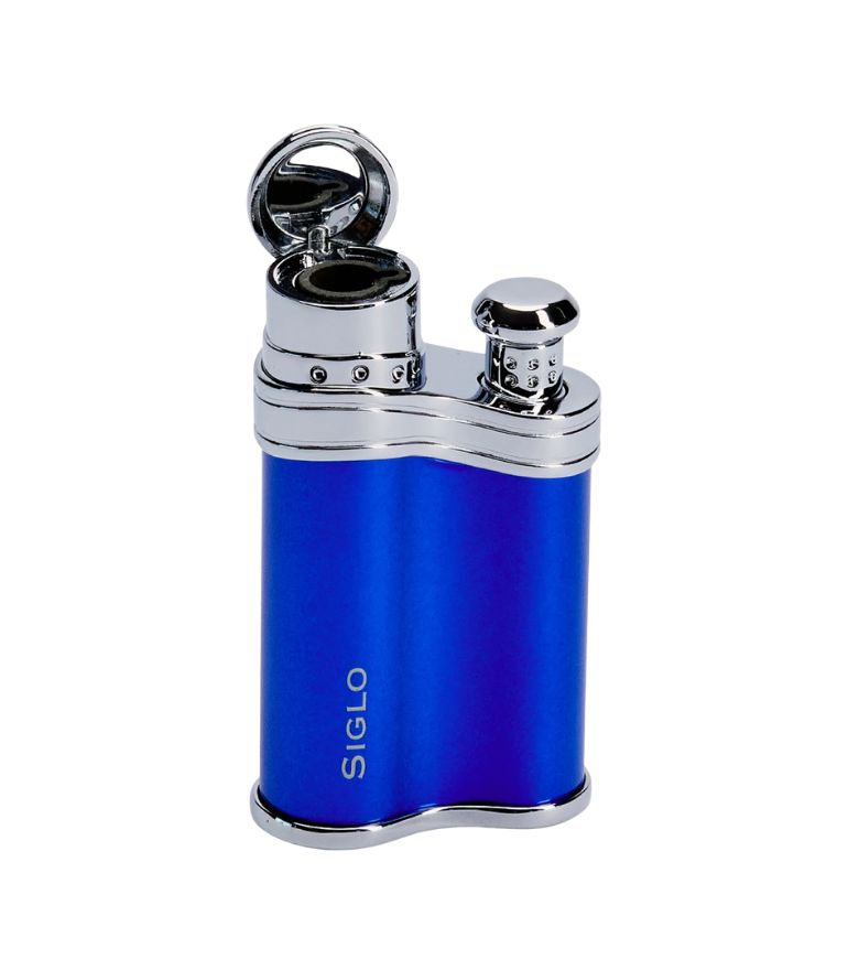 Siglo Bean Shape Lighter Metallic Blue